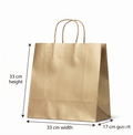 Medium-Large Kraft Paper Bag with Twisted Handles | 33x33x17cm